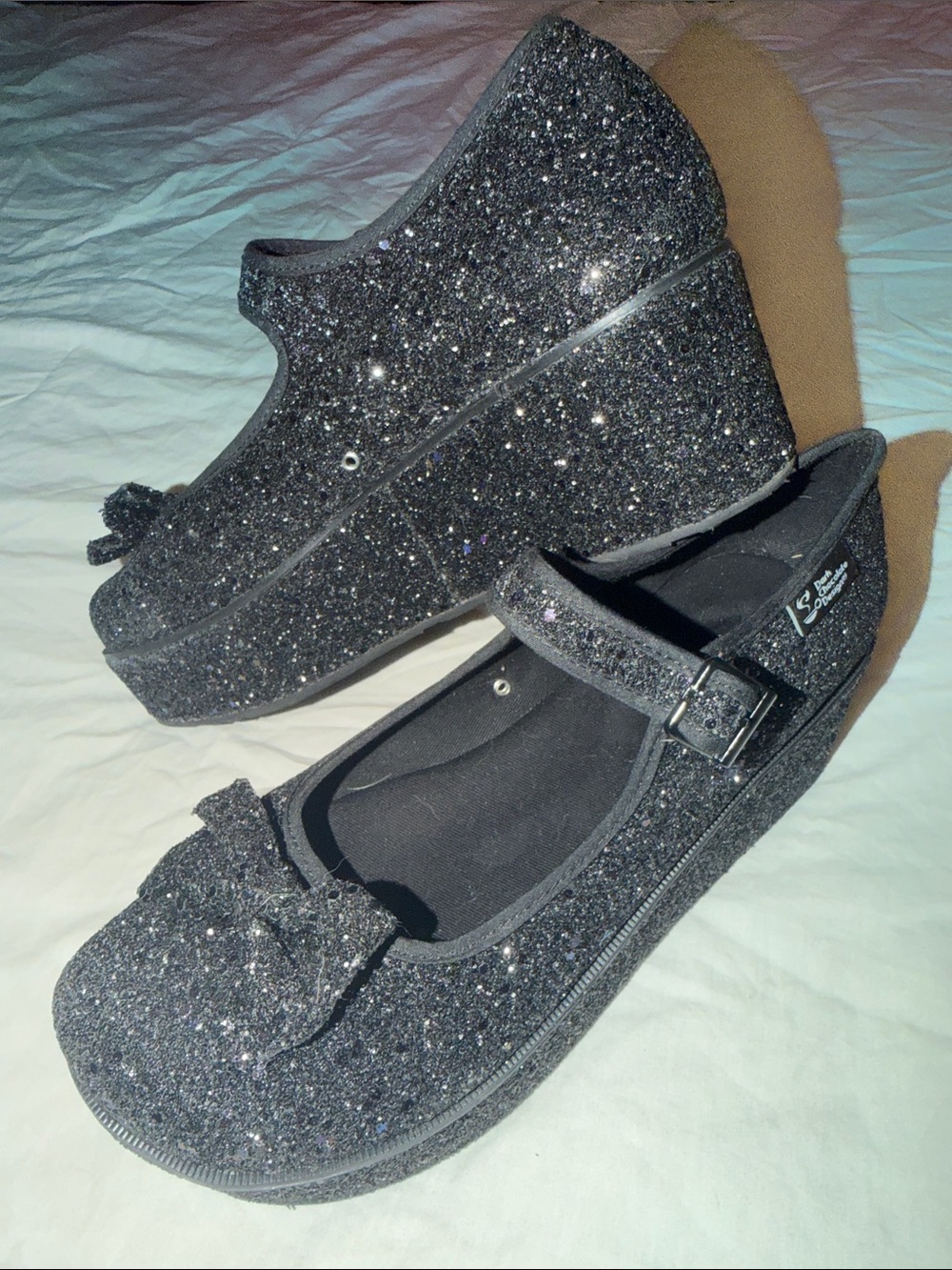 Black glitter hot chocolate shoes size 10 - Picture 2 of 8